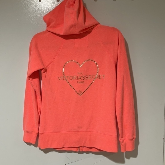 Victoria's Secret Peach Hoodie Size Small - Picture 3 of 10